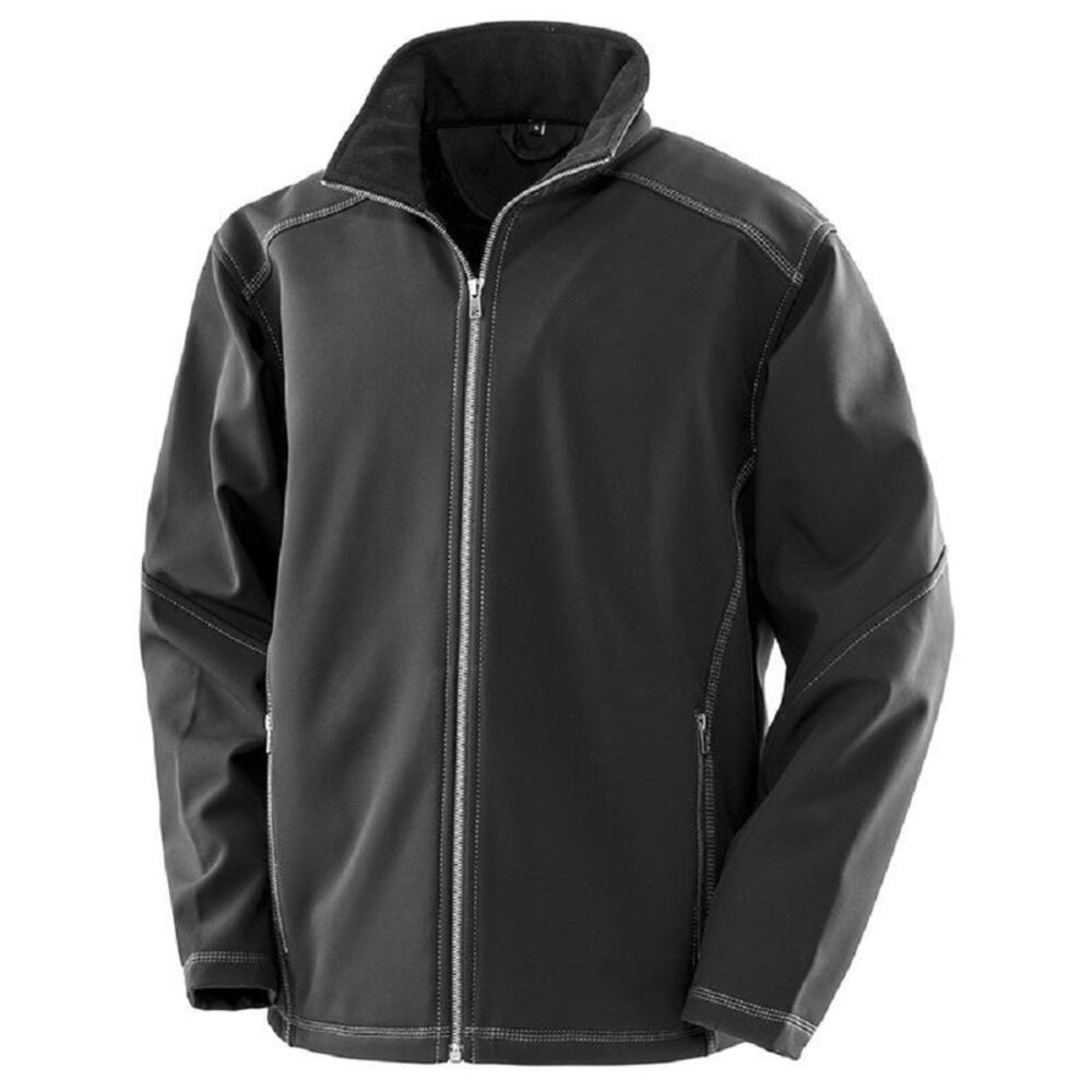 Result Mens Work-Guard Softshell Jacket / Black